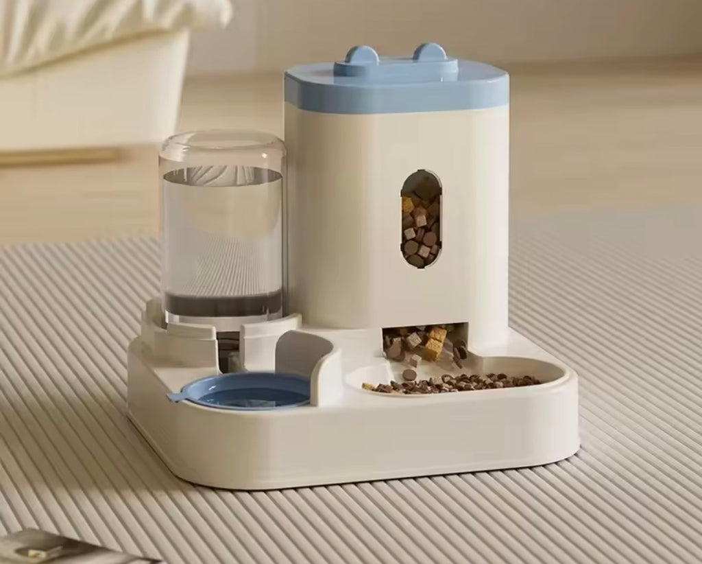 Automatic Feeder Dog Cat Food Bowl With Water Fountain Large Capacity Pet Food Storage Dispenser Container Puppy Pet Accessories