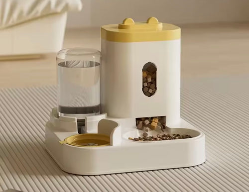 Automatic Feeder Dog Cat Food Bowl With Water Fountain Large Capacity Pet Food Storage Dispenser Container Puppy Pet Accessories